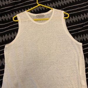 White linen tank from Everlane